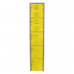 Locker metálico dual grande - 5 puertas amarillo